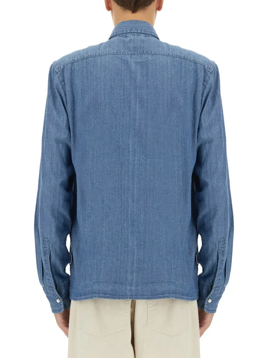 100% Cotton Denim Shirt by Aspesi