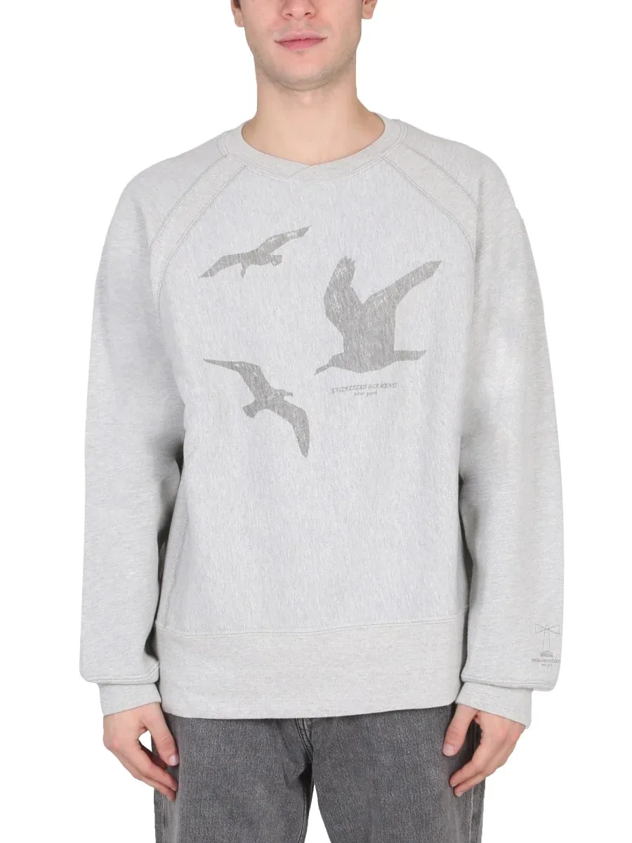Crossbar Design Cotton Sweatshirt by Engineered Garments