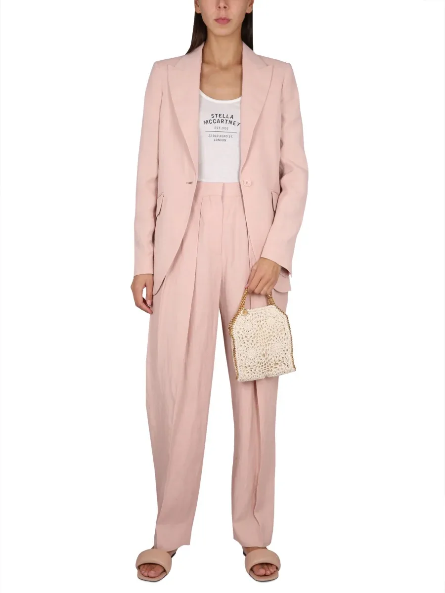 Viscose-Flax Blend Trousers by Stella Mccartney
