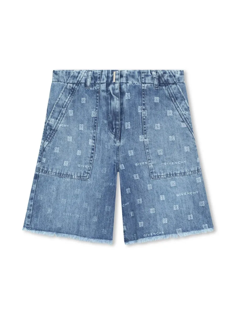 100% Cotton Denim Bermudas by Givenchy
