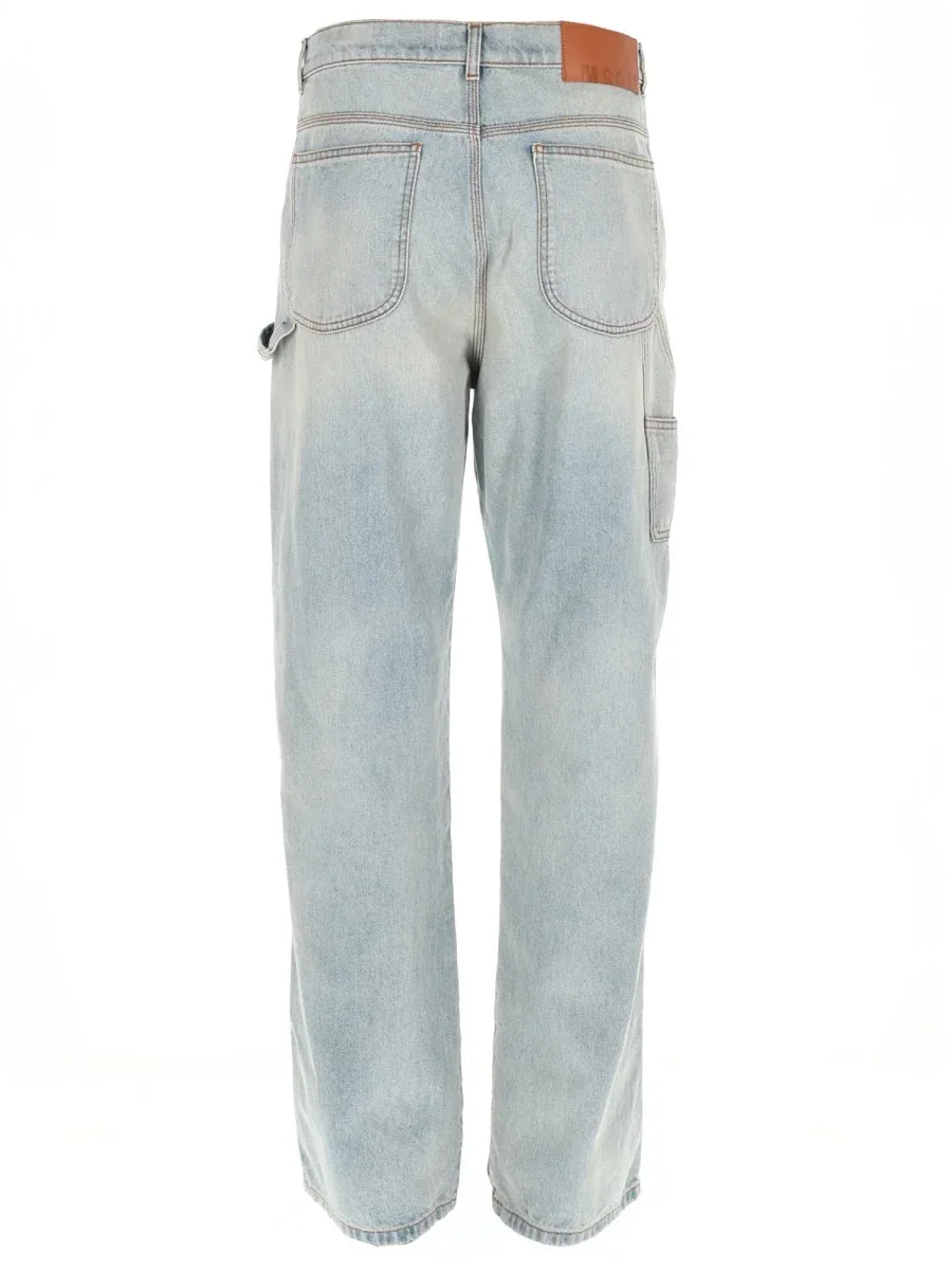 Logo-Detailed Cotton Jeans by MSGM