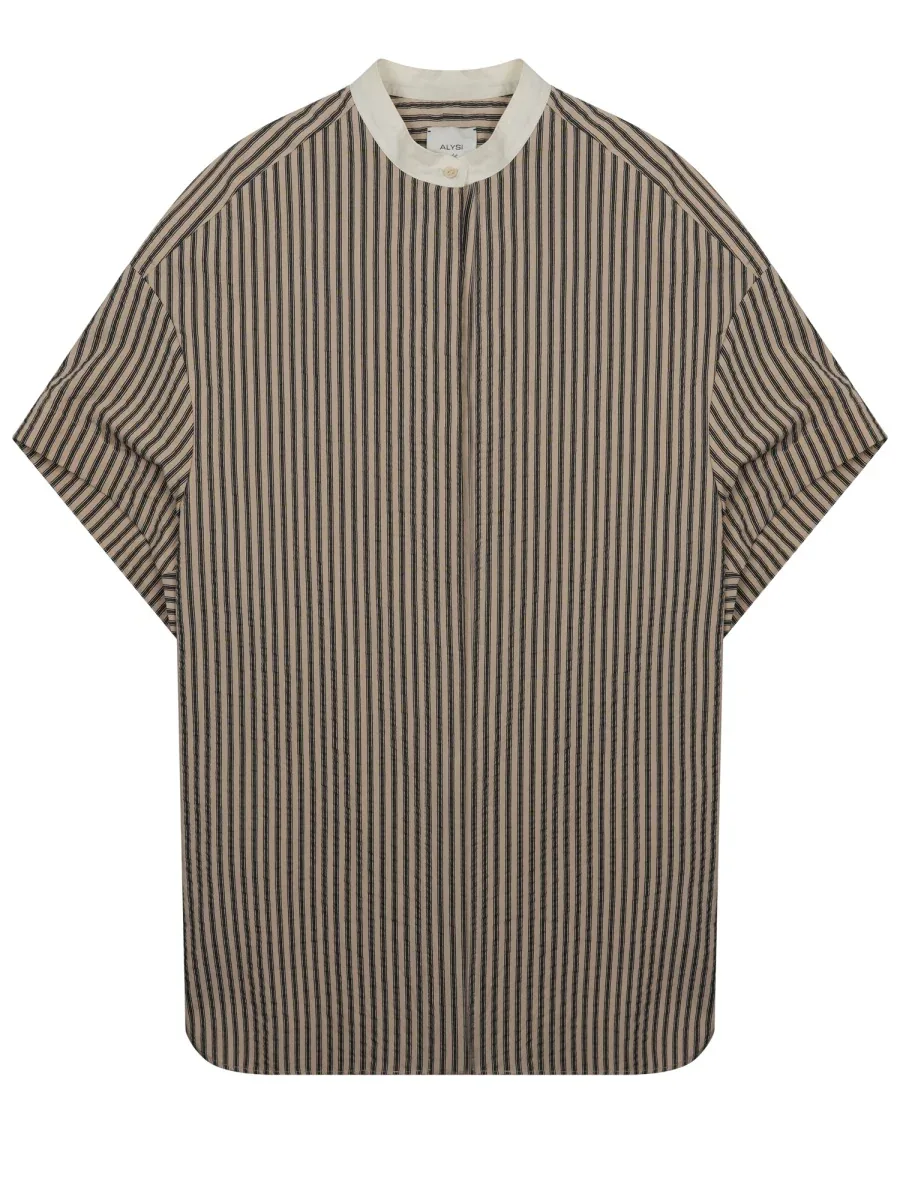 Striped Viscose-Blend Mini Dress by Alysi