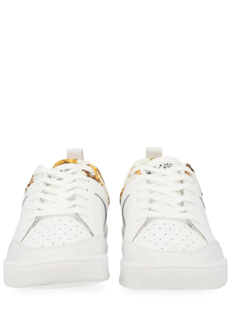Woven Weave Motif Sneakers by Versace Jeans Couture