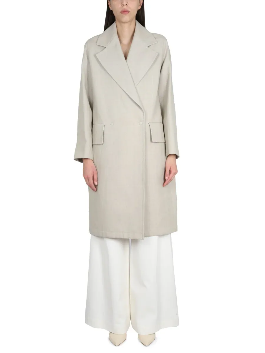 Linen and Jersey Trench Coat by Max Mara