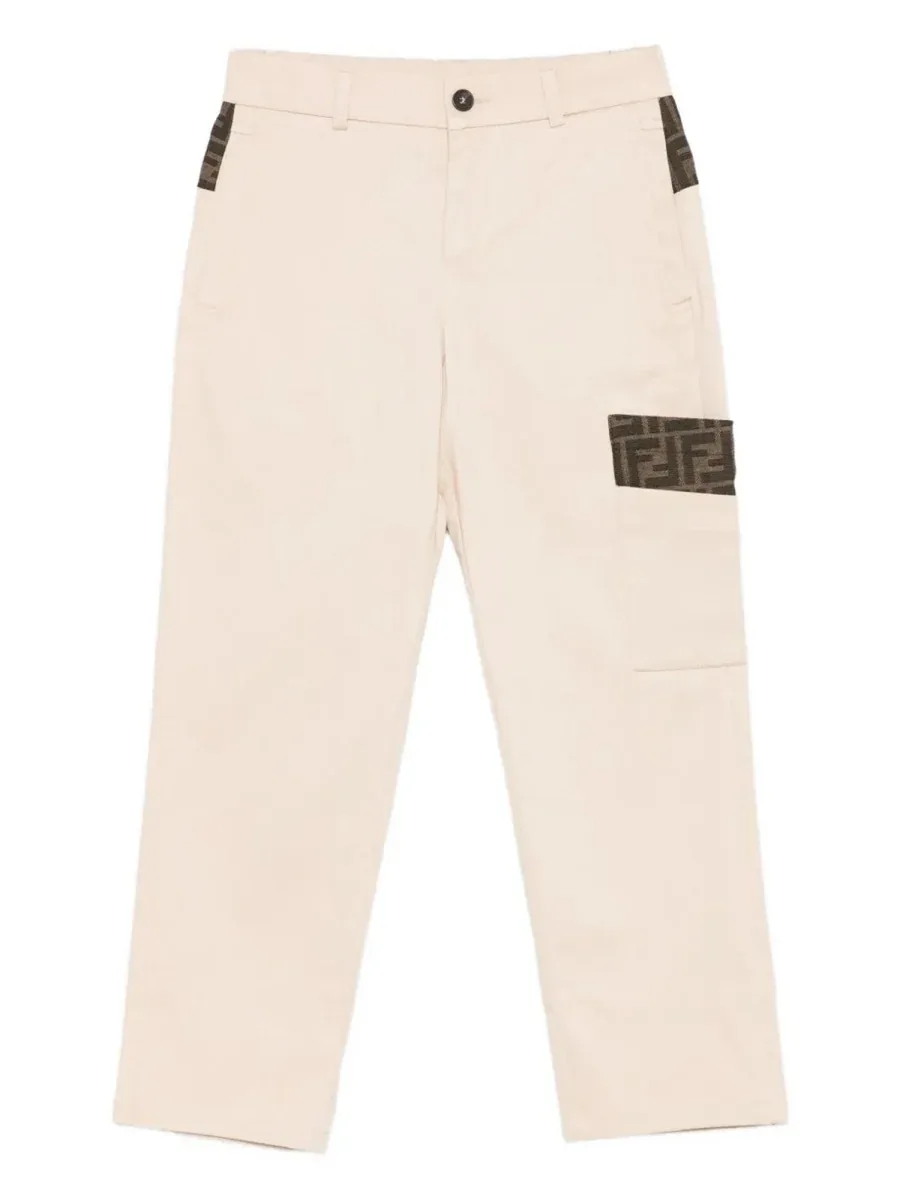 Gabardine Cotton Trousers by Fendi