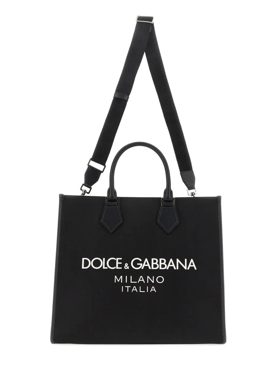 Logo-Print Shopping Shoulder Bag