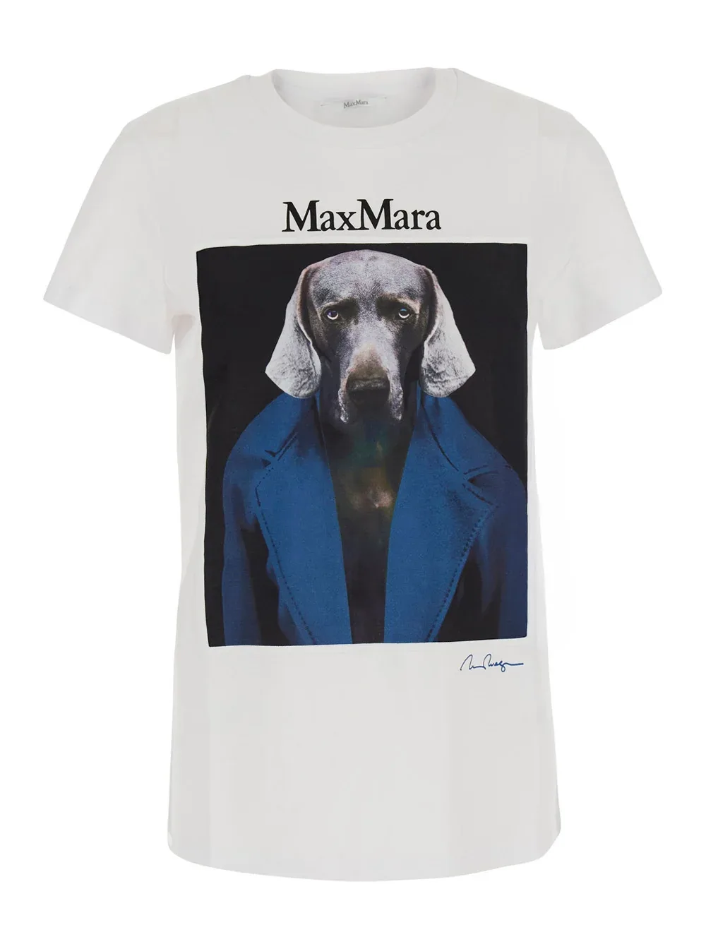 Printed Cotton T-Shirt by Max Mara
