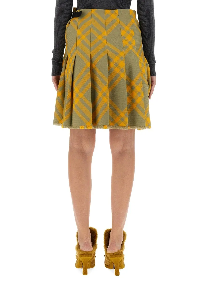 Wool-Blend Kilt Skirt by Burberry