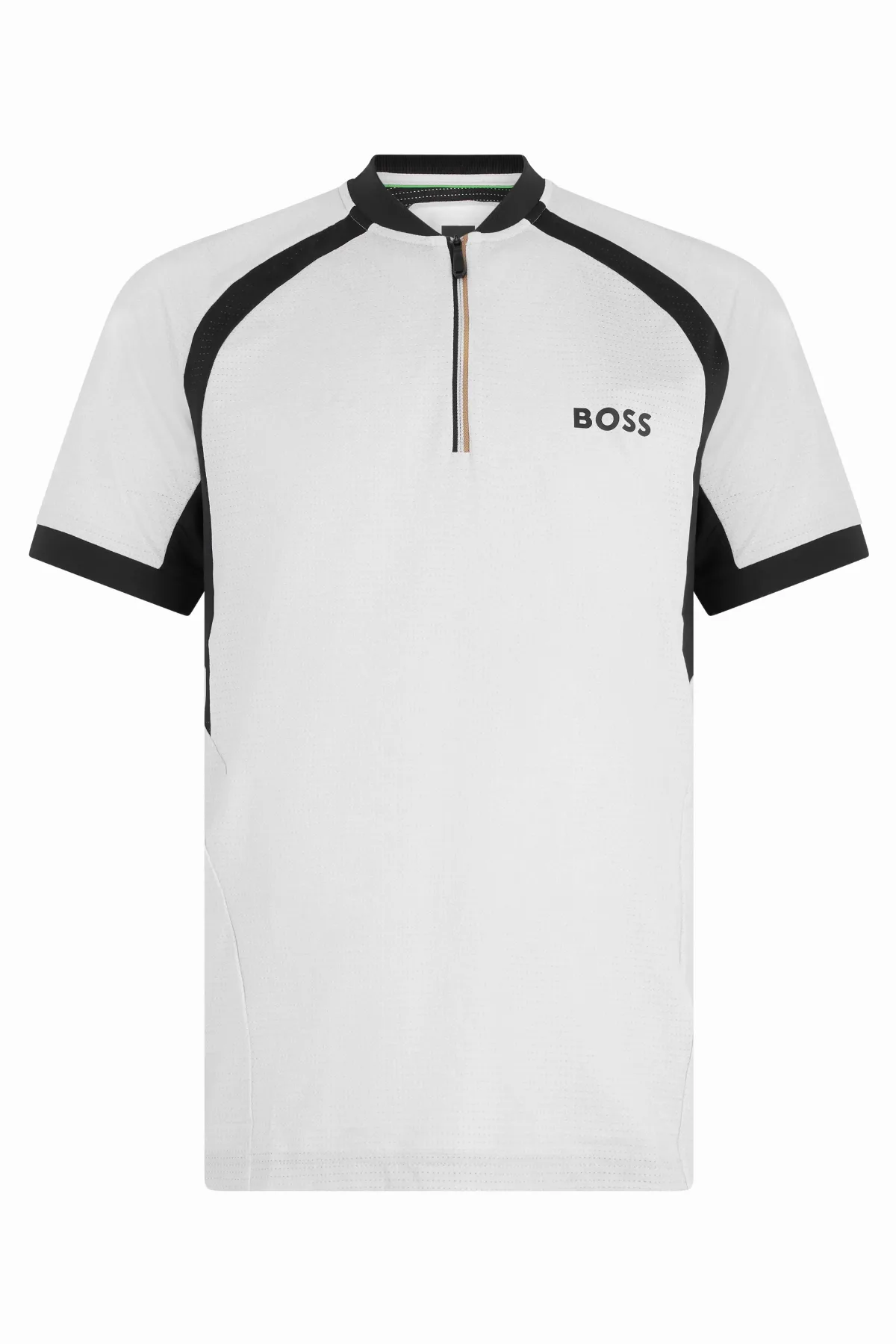 Technical Zip-Neck T-Shirt by Hugo Boss