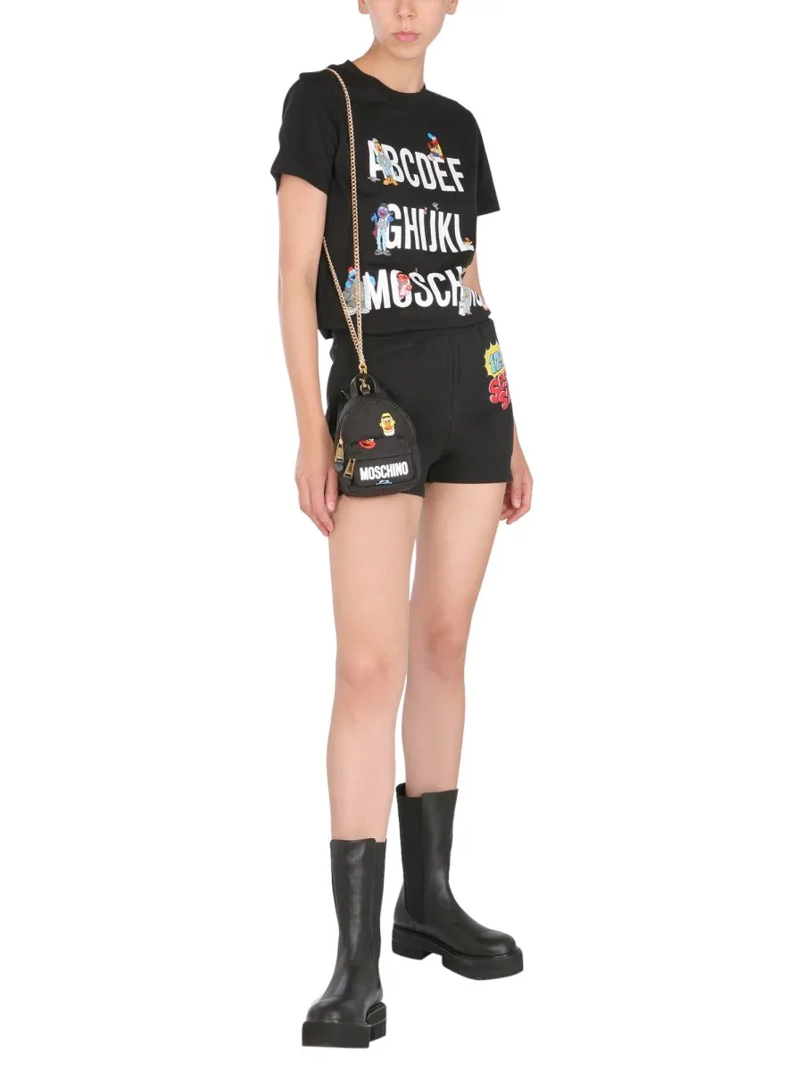 Cotton Sweat Jogger Shorts by Moschino