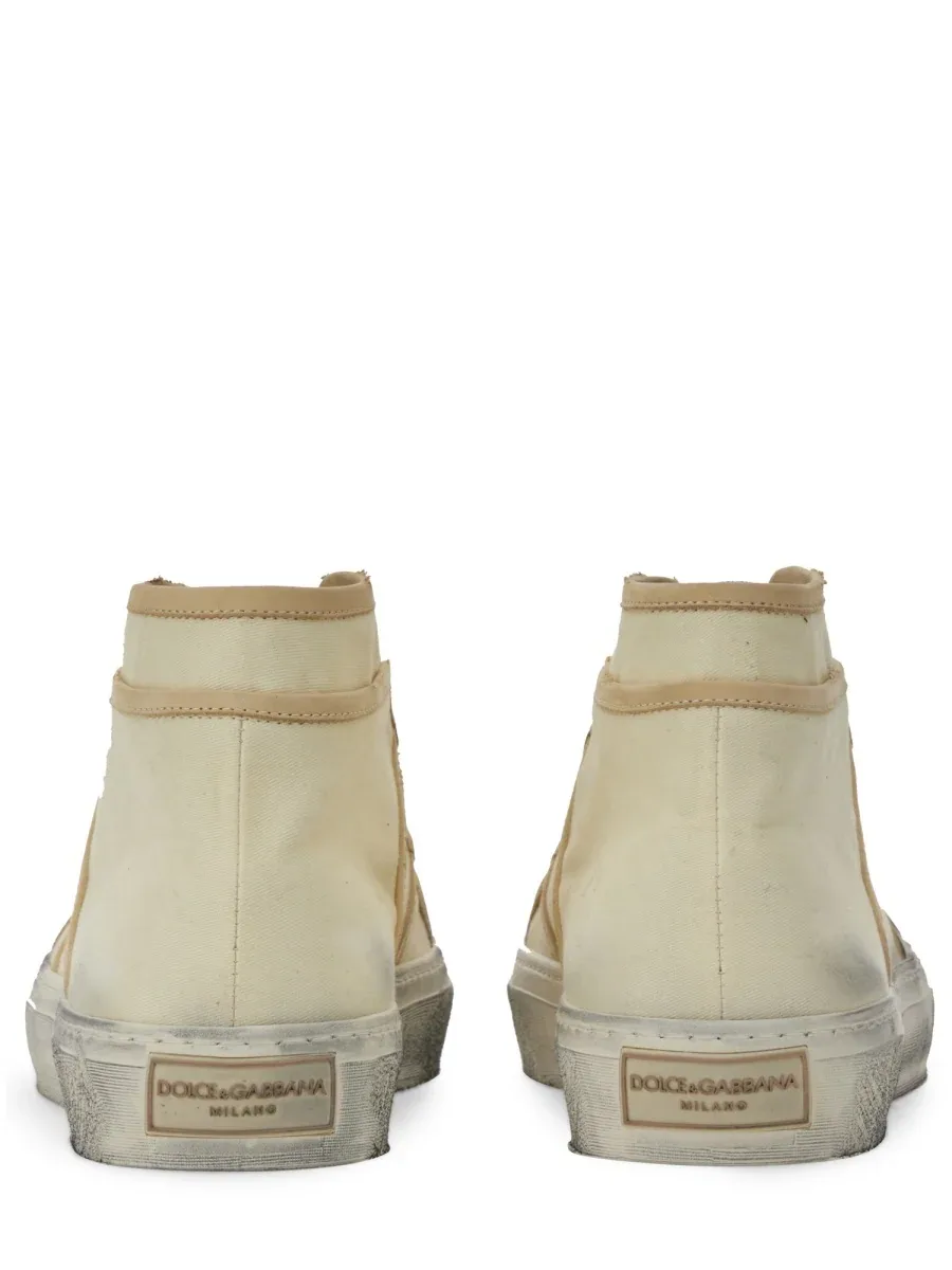 Vintage Mid-Top Cotton Sneaker by Dolce & Gabbana
