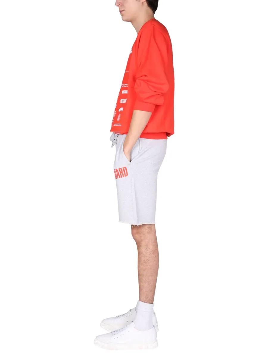 Fleece Cotton Bermuda Shorts by Helmut Lang