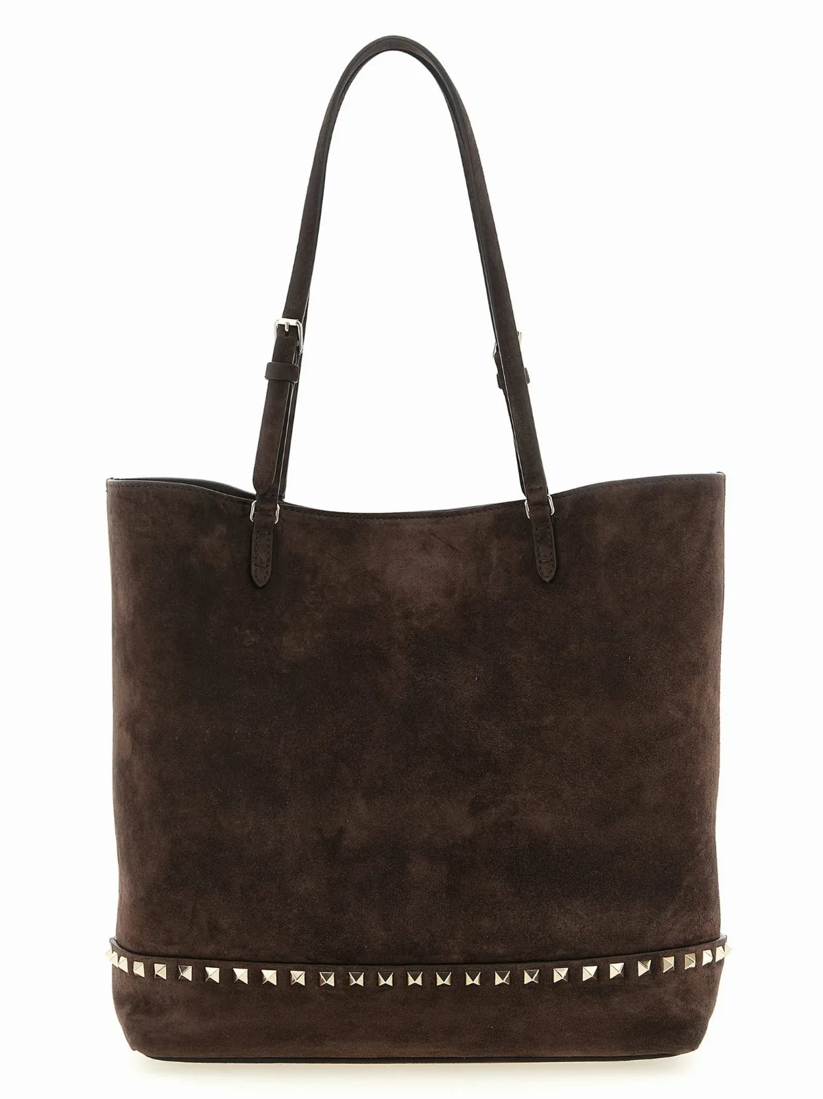 Rockstud-Trimmed Suede Shoulder Bag by Valentino Garavani