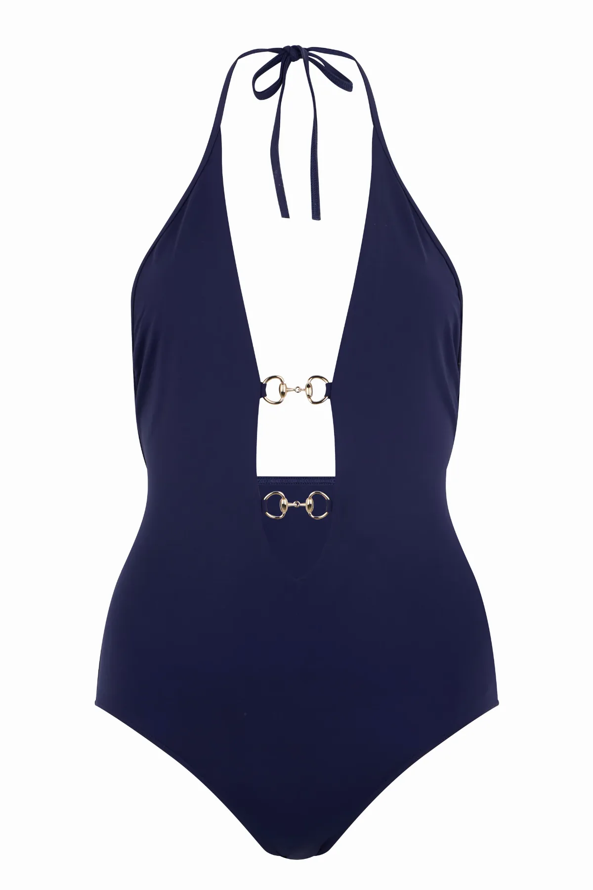 V-Neck with Clamp Detail Swimsuit by Gucci