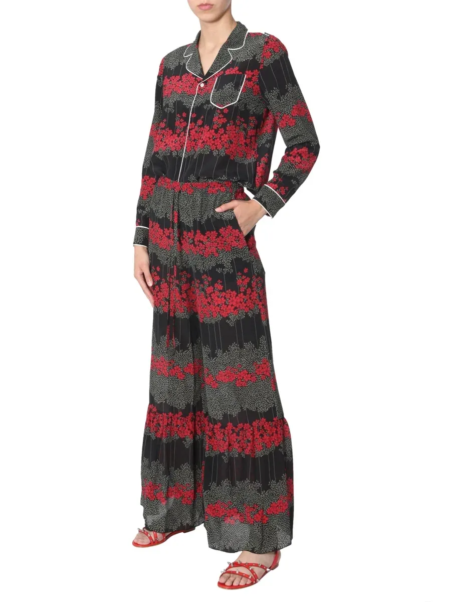 Dreaming Peony Print Trousers by Red Valentino