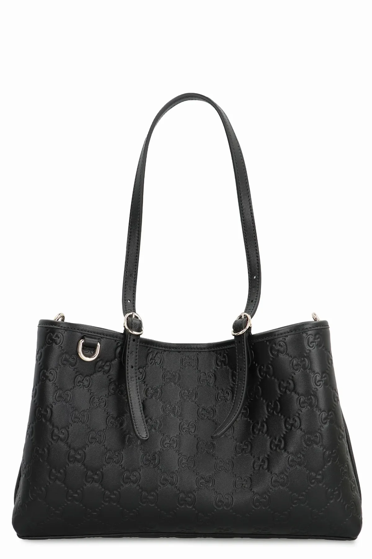 GG Monogram Embossed Calfskin Shoulder Bag by Gucci