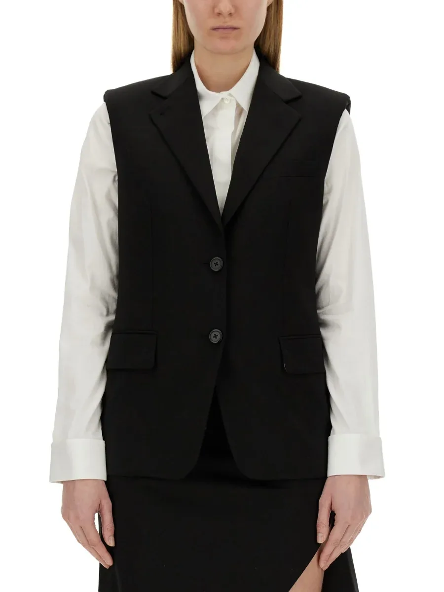 Virgin Wool Vest by Helmut Lang