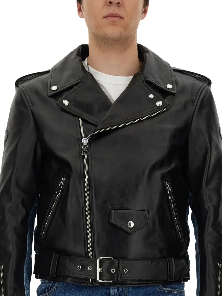 Leather Biker Jacket by alexander mcqueen