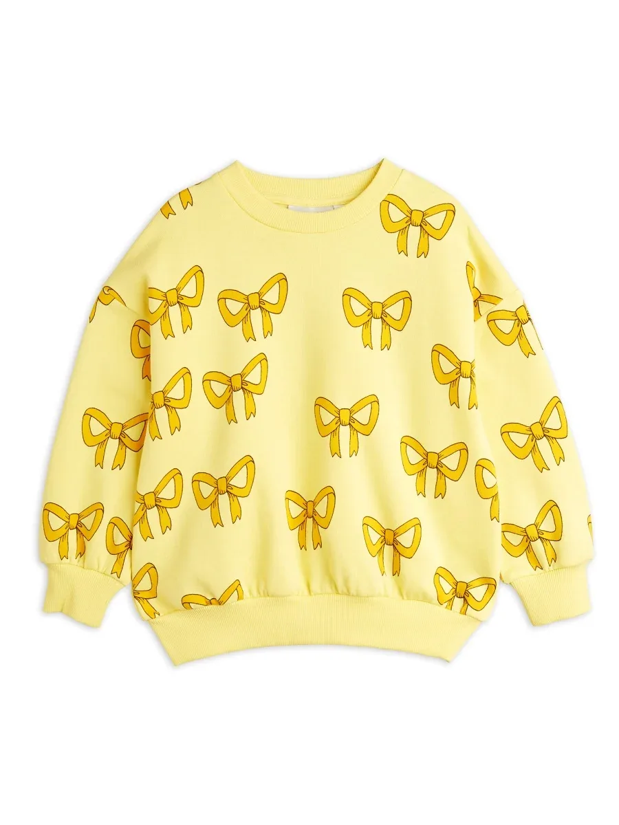 Bow All-Over Print Cotton Sweatshirt by Mini Rodini