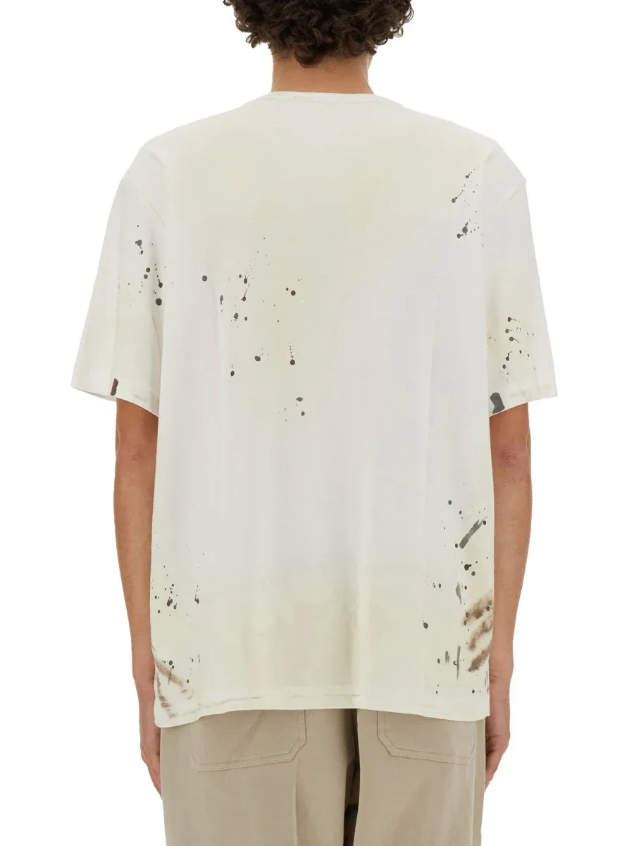 Printed Cotton T-Shirt by Helmut Lang