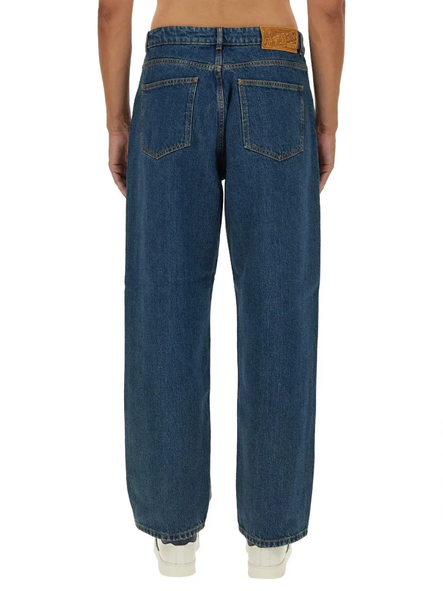 Baggy Fit Cotton Jeans - Denim by Bally