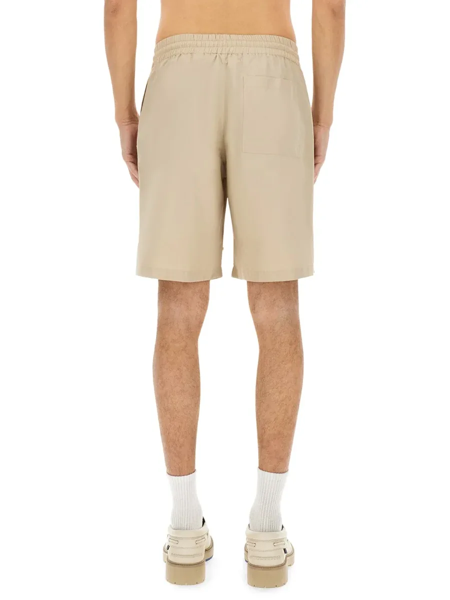 Nautical Logo Cotton Bermuda Shorts by Burberry