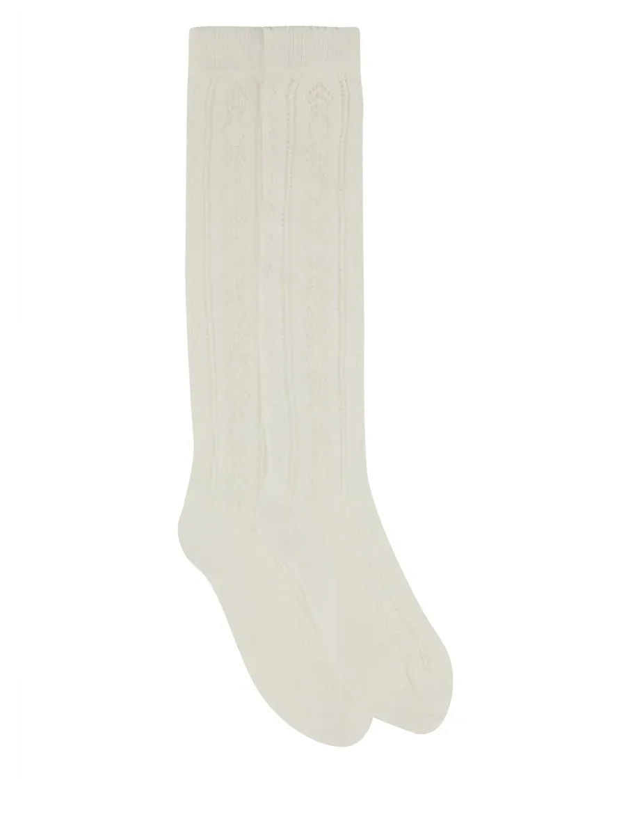 Perforated Cotton Socks by Valentino