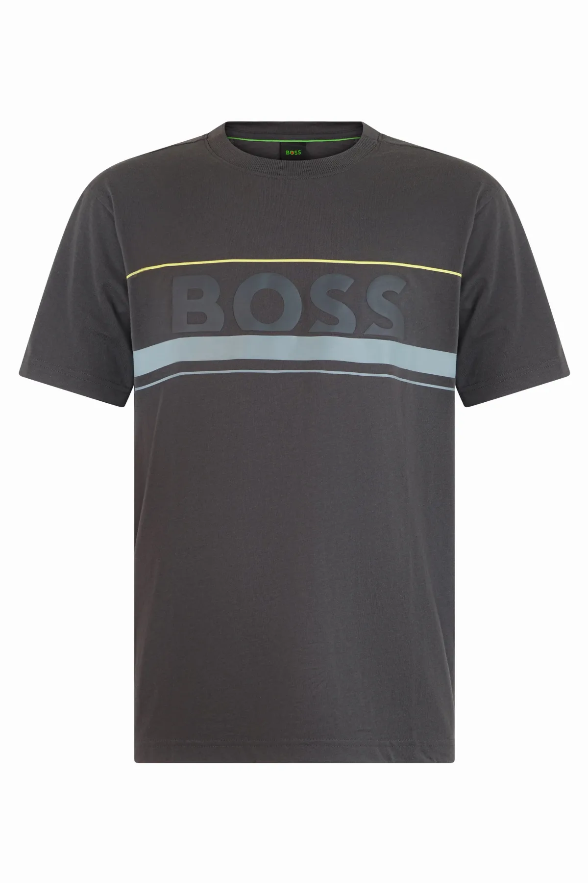 Logo Stripe Cotton T-Shirt by Hugo Boss