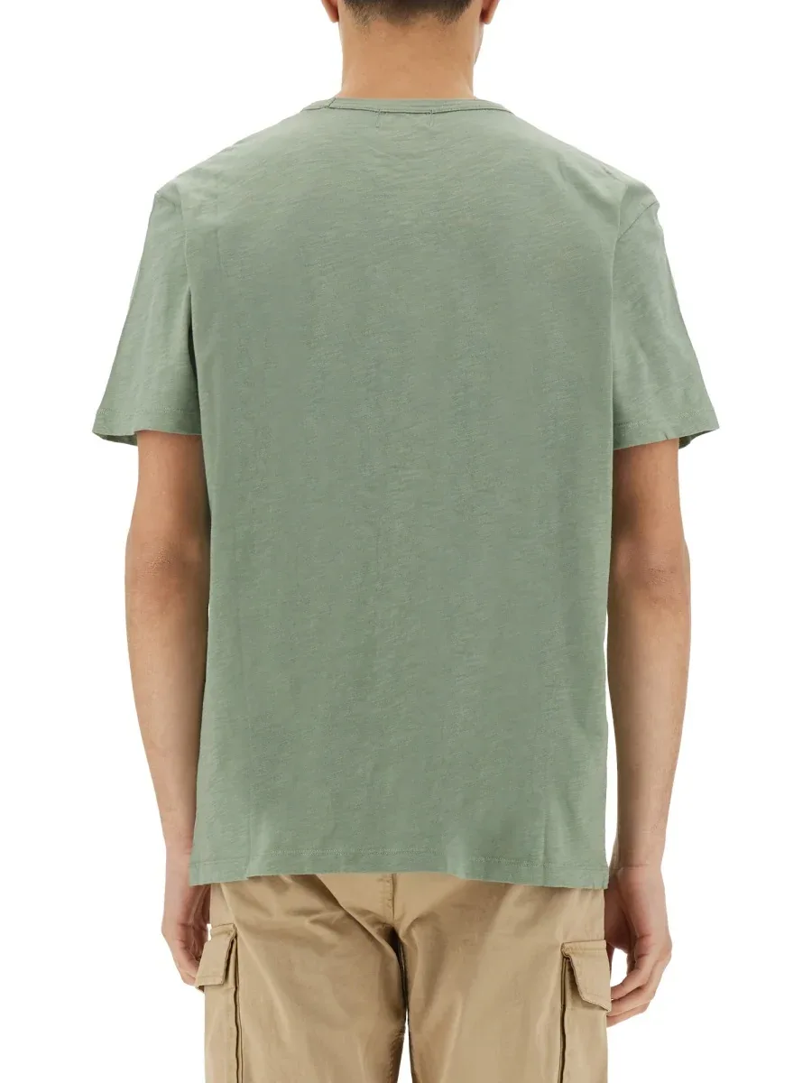 Flamed Cotton T-Shirt by Woolrich