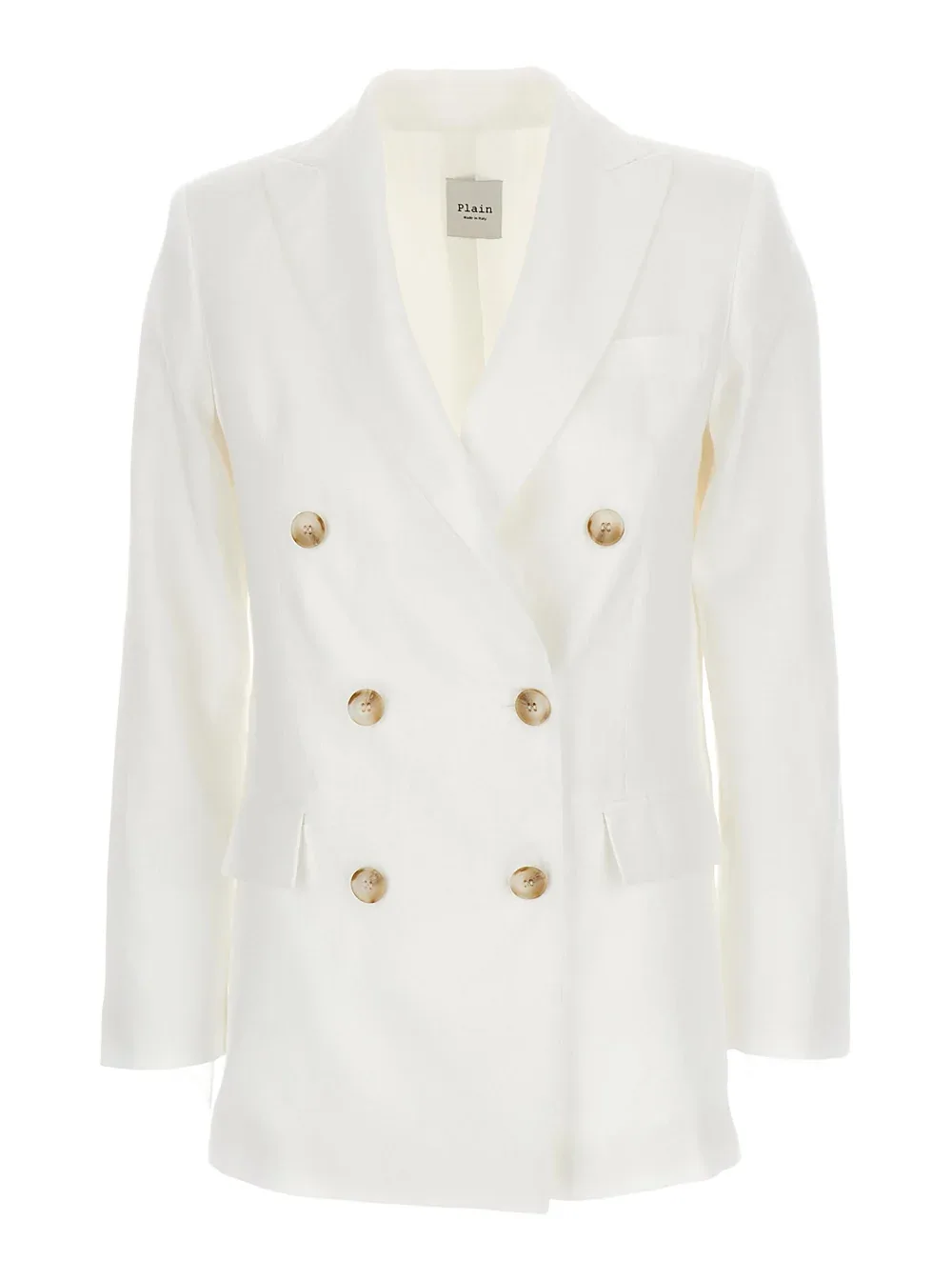 Double-Breasted Linen Blazer by Leplain