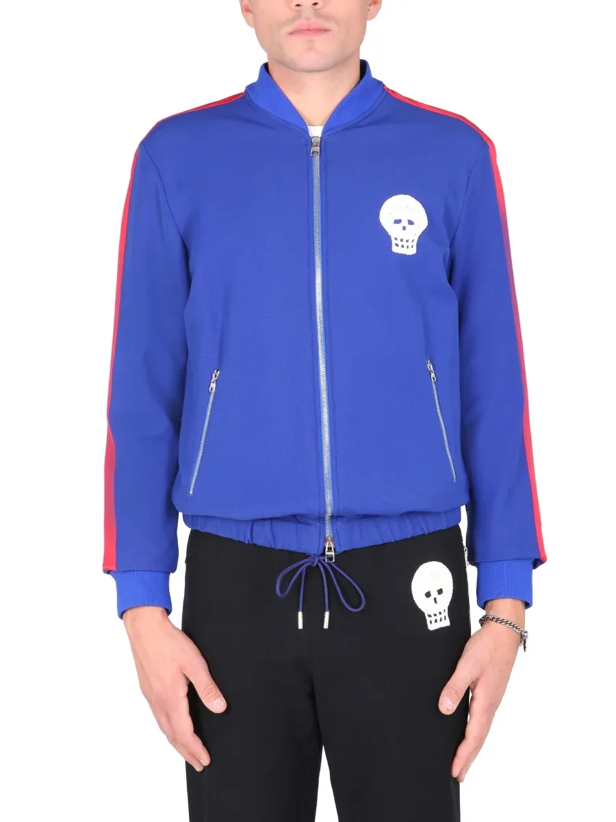 Skull Embroidered Sweatshirt by alexander mcqueen