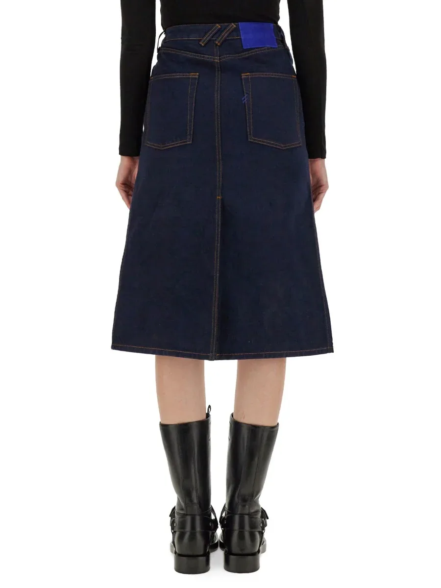 Denim Cotton Skirt by Burberry