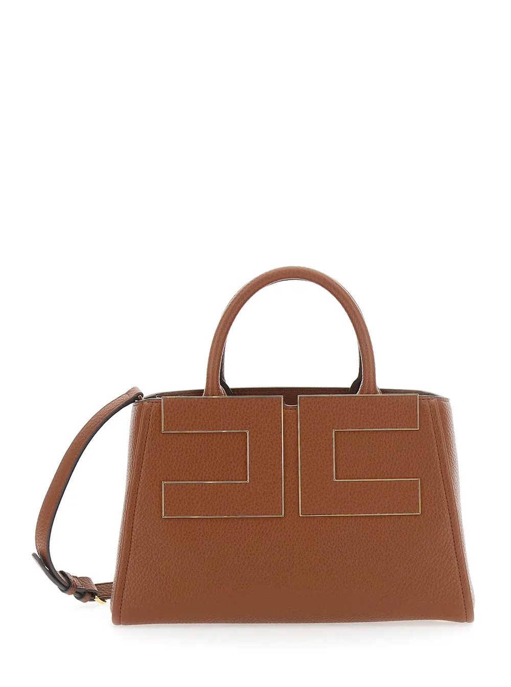 Embroidered Logo Eco Leather Tote Bag by Elisabetta Franchi