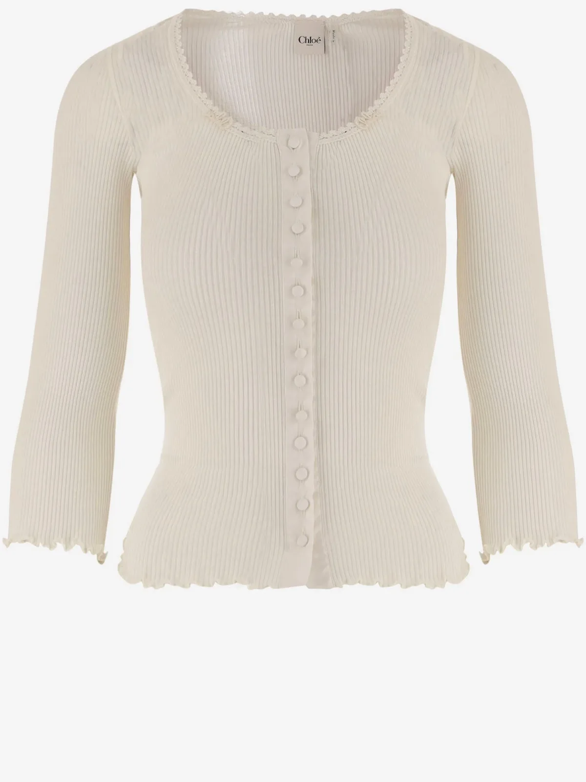 Fitted Cotton-Silk Jersey Shirt by Chloé