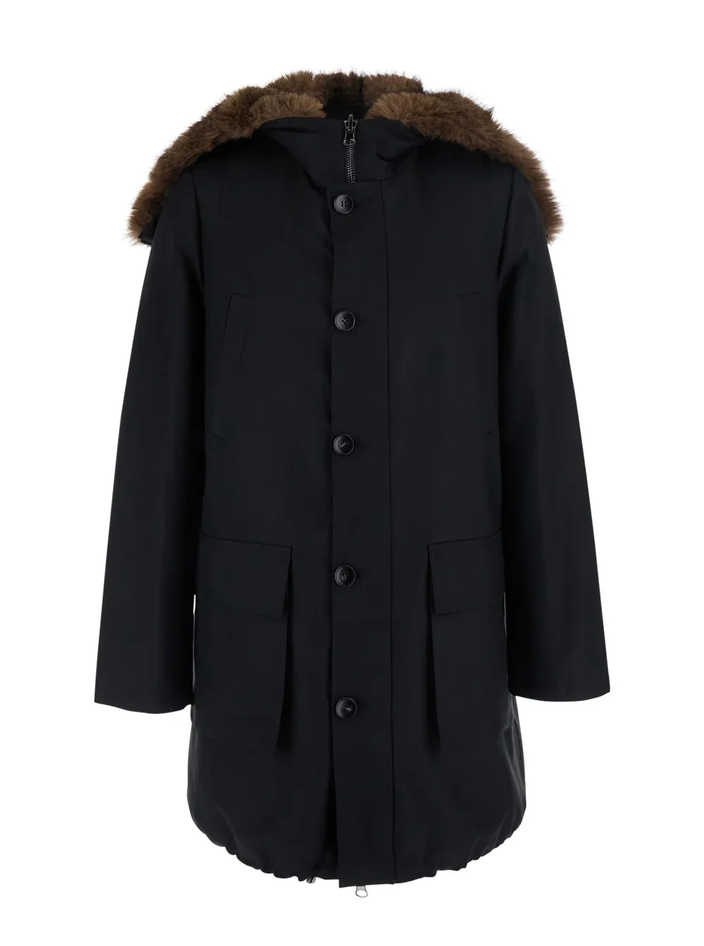 Hooded Cotton Parka Coat by Valentini 1972