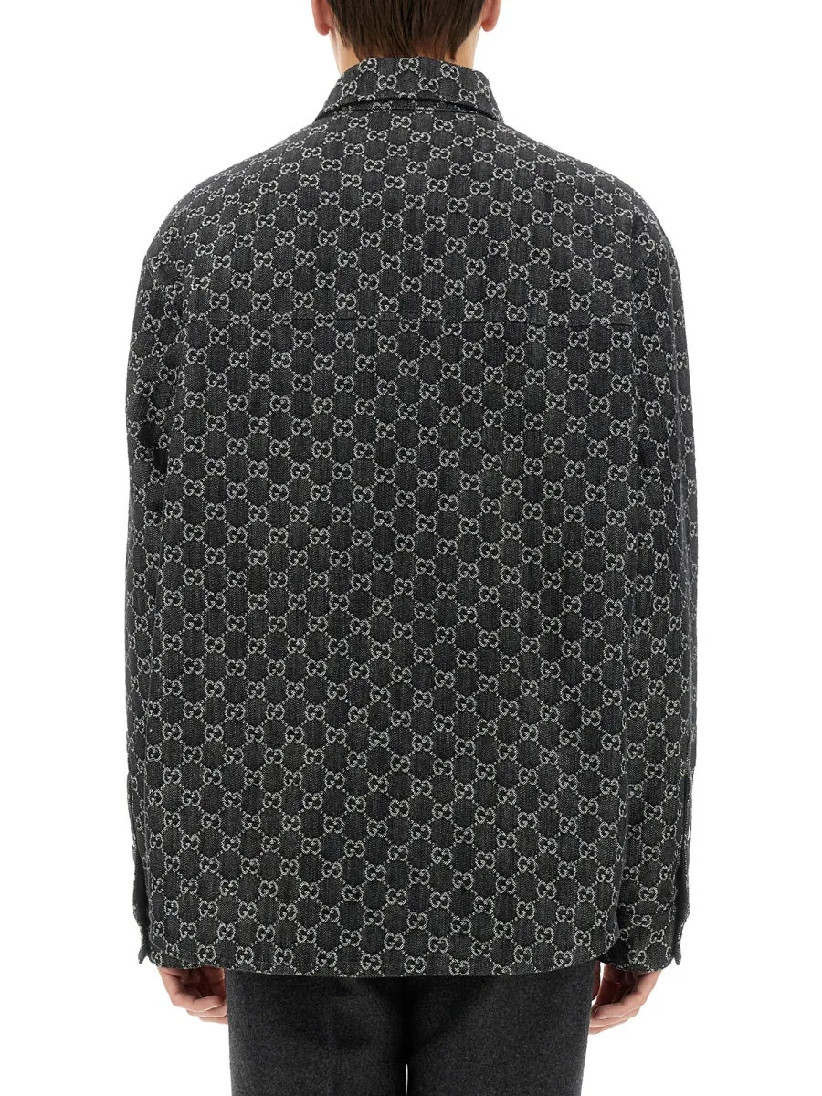 Reversible Wool and Denim Shirt by Gucci