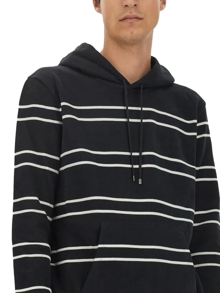 Striped Cotton Sweatshirt by Saint Laurent