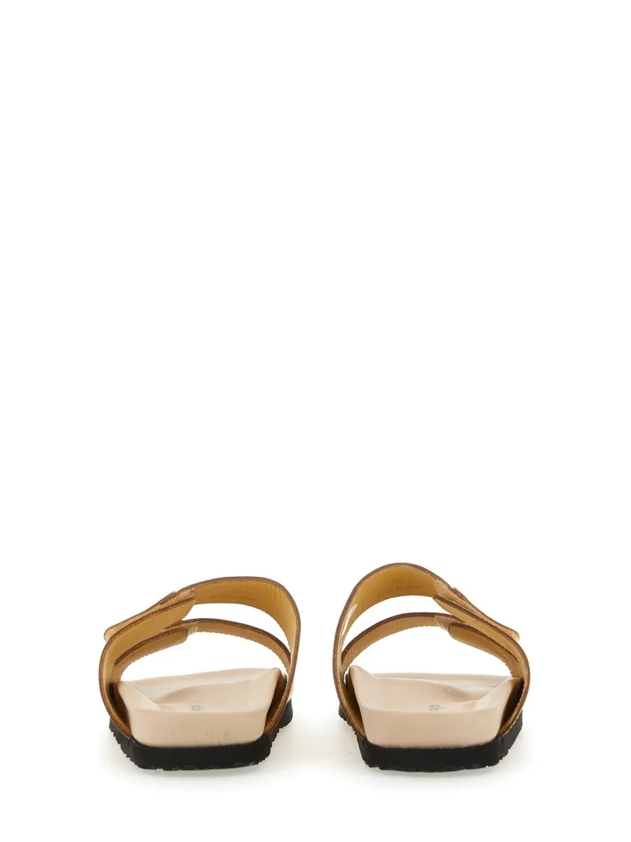 Logo Leather Sandal by Palm Angels