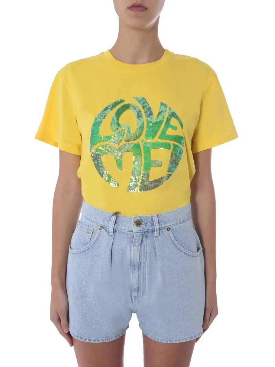 Crew Neck Cotton T-Shirt by alberta ferretti