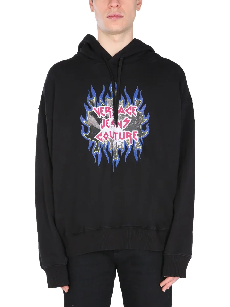 Rock Logo Sweatshirt by Versace Jeans Couture
