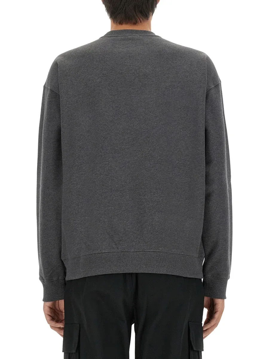 Crocodile Logo Cotton Sweatshirt by Versace