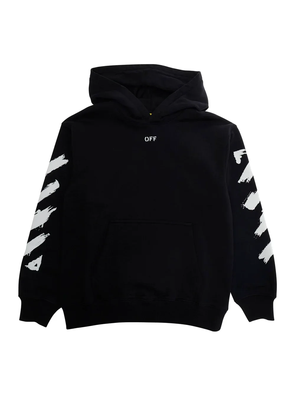 Diagonal Paint Print Cotton Hoodie by Off-White