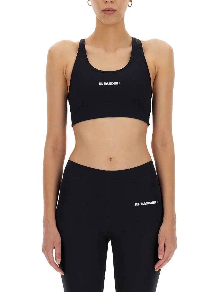 Logo-Printed Polyamide Crop Top by Jil Sander