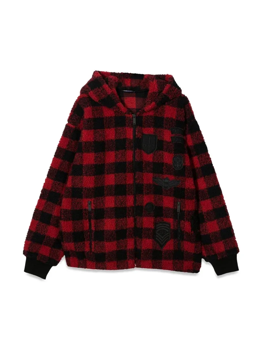 Plaid Polyester Hoodie by Dsquared2