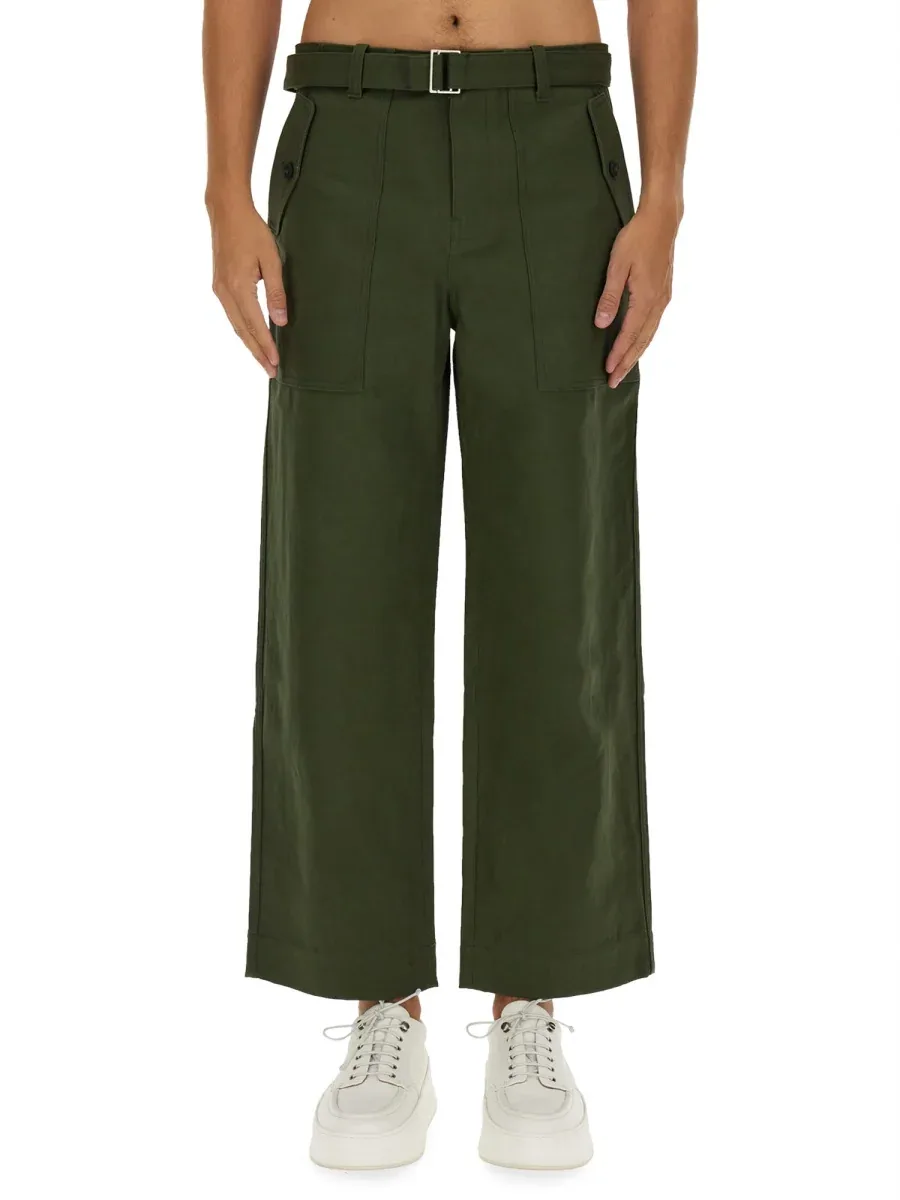 100% Cotton Twill Trousers by Maison Kitsuné