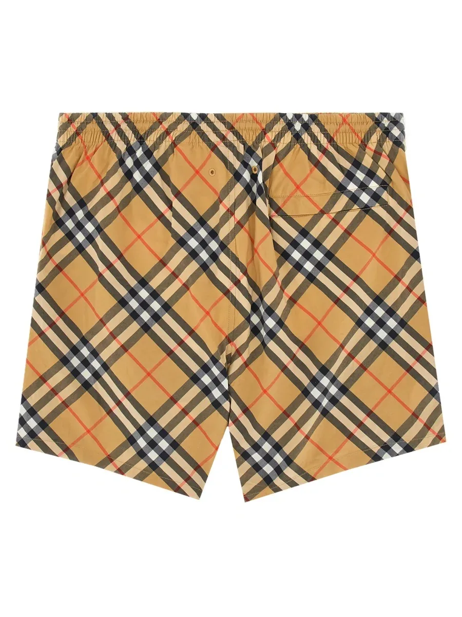 Check Print Nylon Swim T-Shirt by Burberry