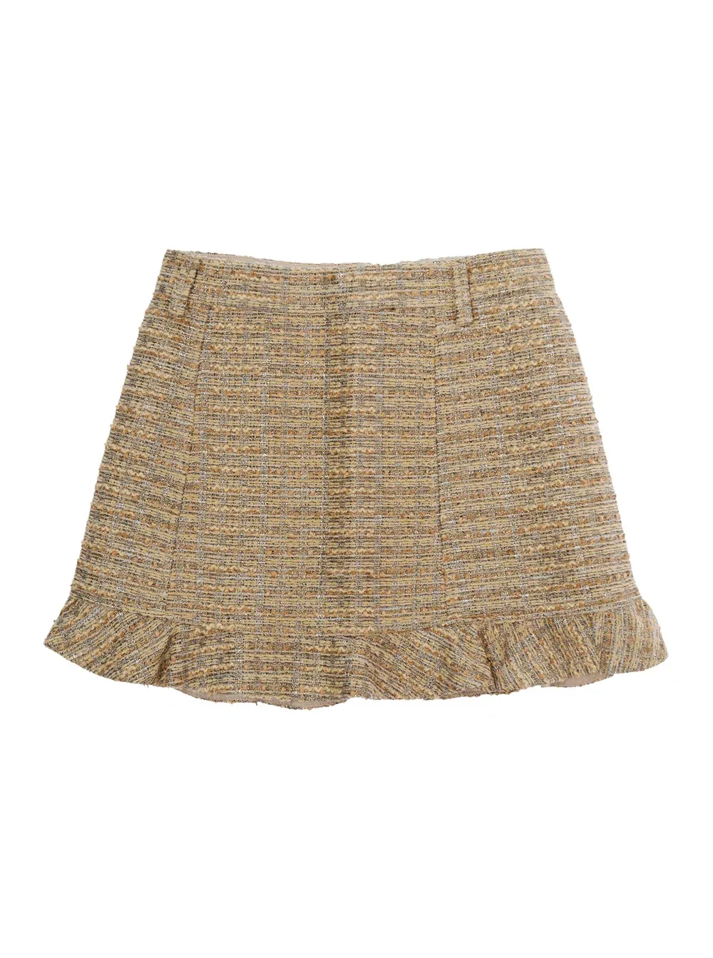 Metallic Tech Fabric Skirt by Nº21