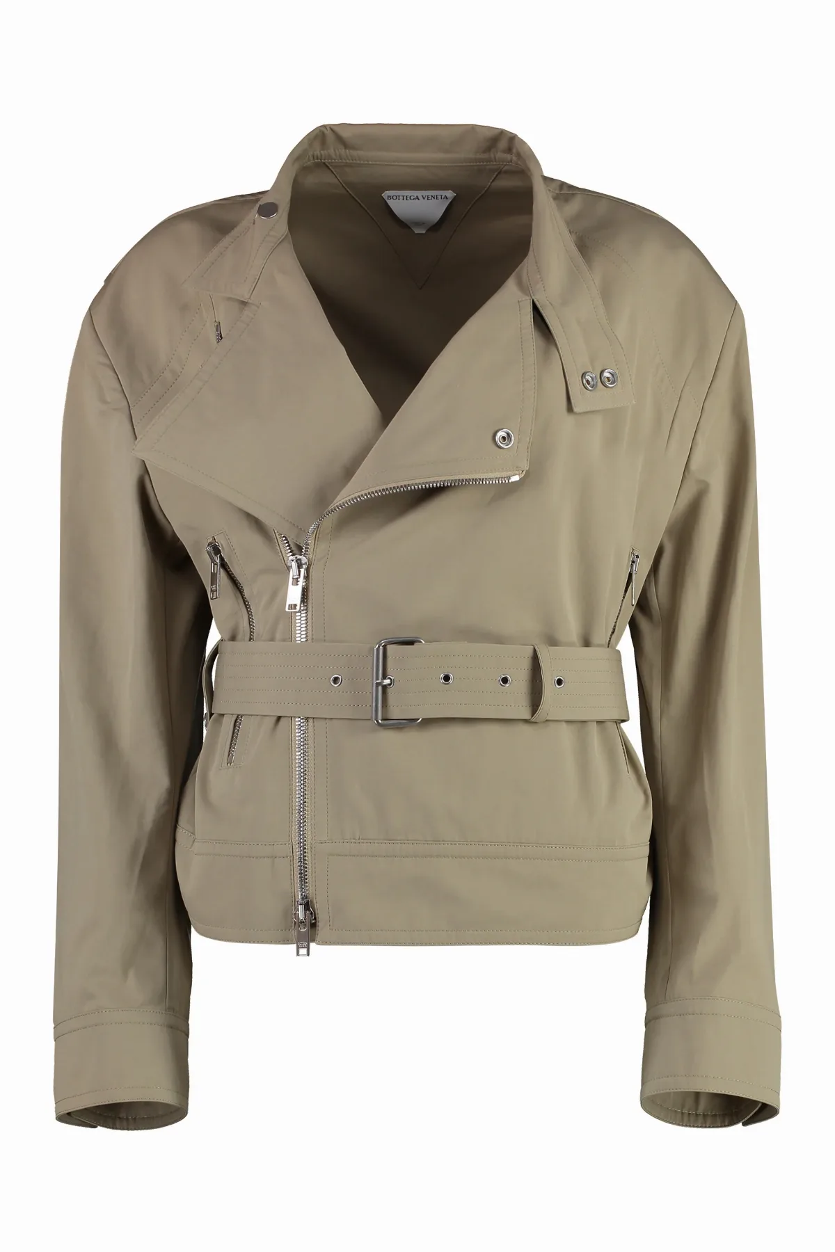 Cotton Blend Zipped Jacket by Bottega Veneta
