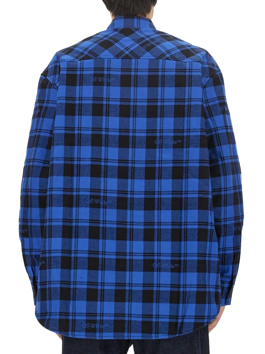 Check Print Cotton Shirt by Off-White