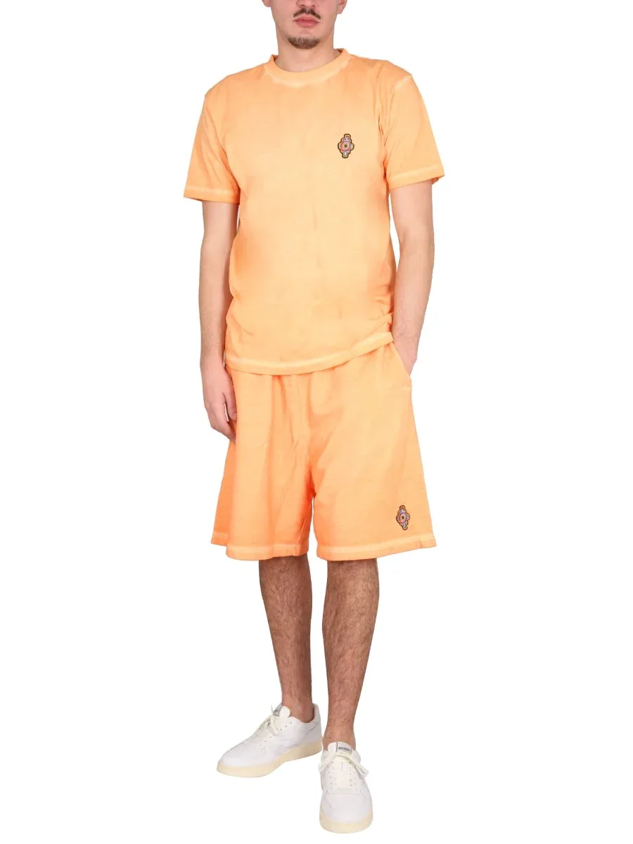 Logo Cotton Bermuda Shorts by Marcelo Burlon County Of Milan